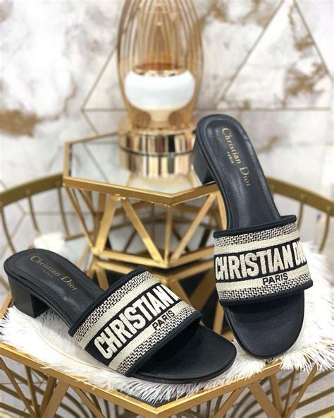 dior heeled sandal|christian dior slippers women.